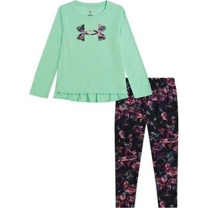 Under Armour girls Long Sleeve Shirt and Legging Set, Durable Stretch Sz 4